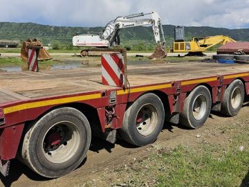 Trailer Nooteboom 4 axe, rampe hidraulice, 2013